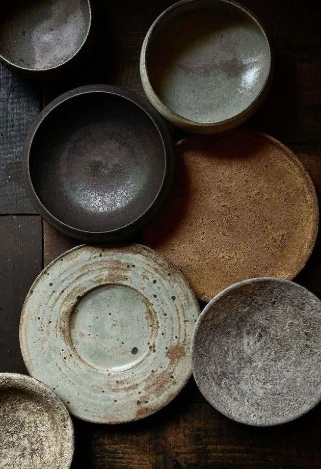 Hand-thrown stoneware dining set — 8 place settings